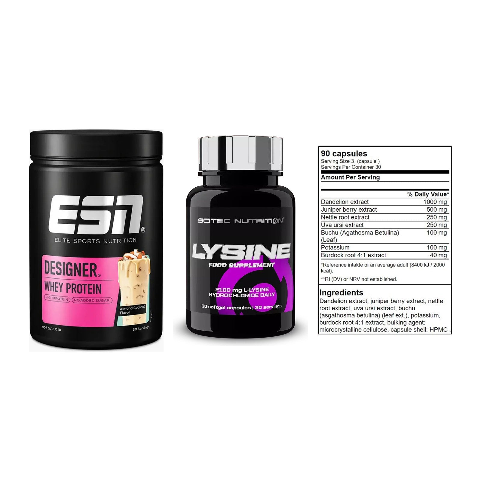 Definitionsphase-Set: ESN Designer + Scitec Lysine + GN Shred Cuts – alle enthaltenen Artikel
