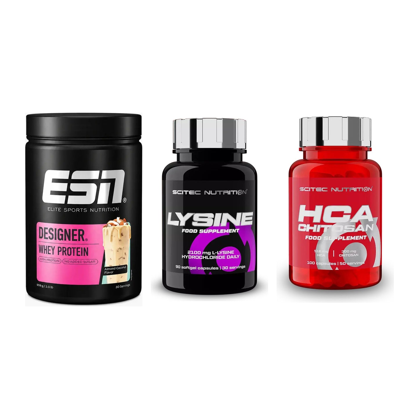 Definitionsphase-Set: ESN Designer + Scitec Lysine + Scitec HCA-Chi – alle enthaltenen Artikel