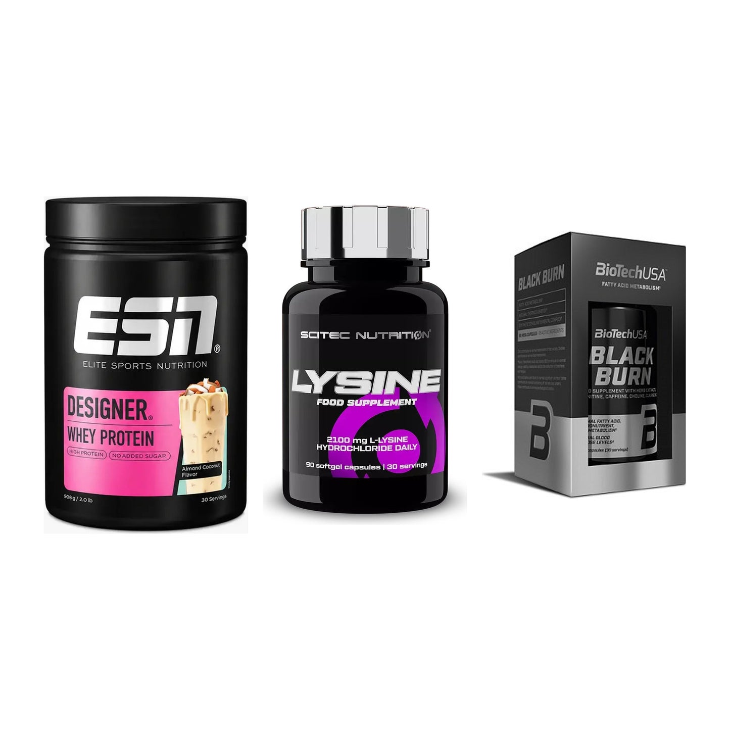 Definitionsphase-Set: ESN Designer + Scitec Lysine + BioTech Black – alle enthaltenen Artikel