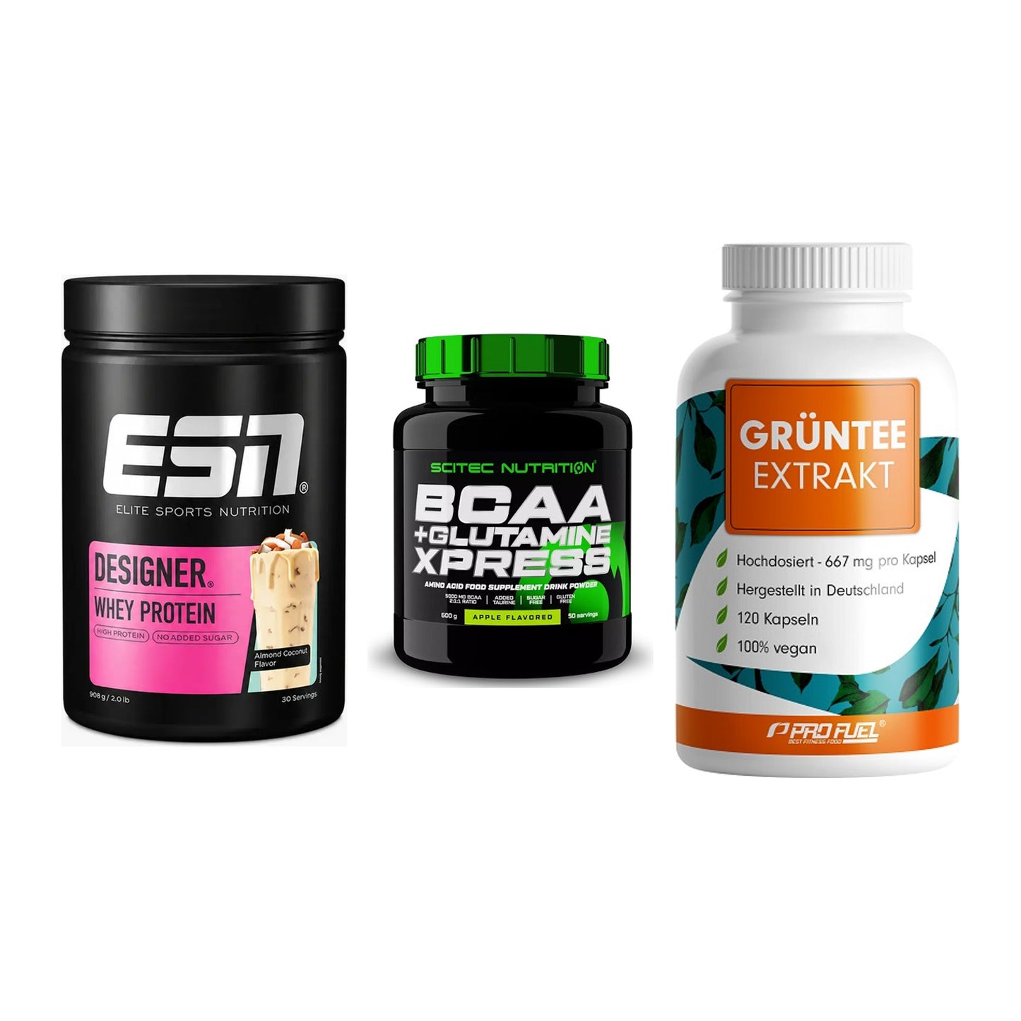 Definitionsphase-Set: ESN Designer + Scitec BCAA + ProFuel Grünte – alle enthaltenen Artikel