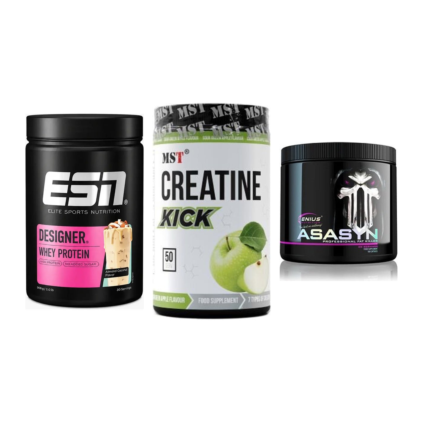 Definitionsphase-Set: ESN Designer + MST Creatine + Genius Nutriti – alle enthaltenen Artikel