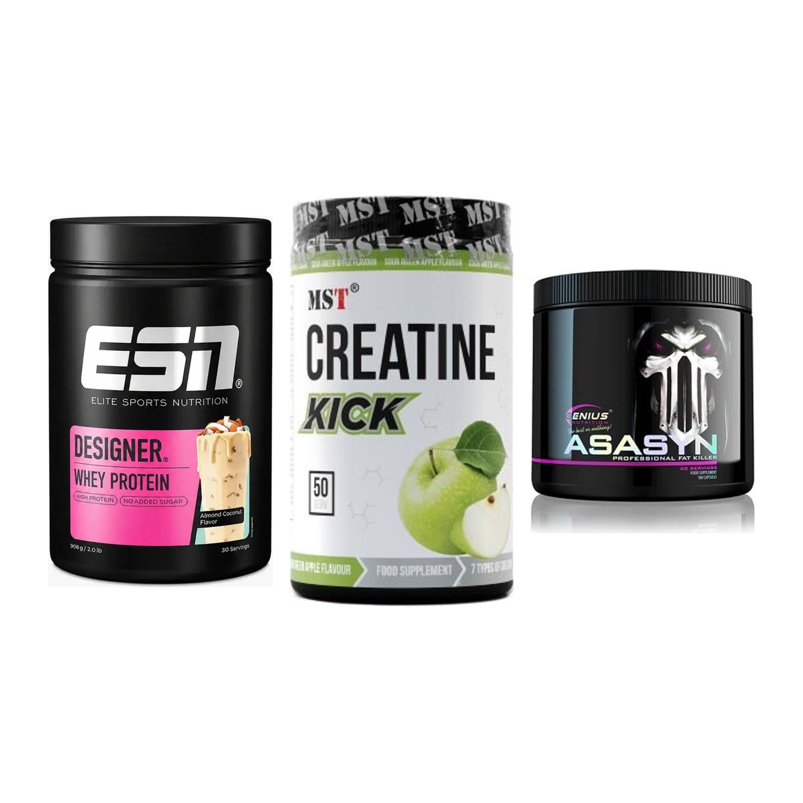 Definitionsphase-Set: ESN Designer + MST Creatine + Genius Nutriti – alle enthaltenen Artikel