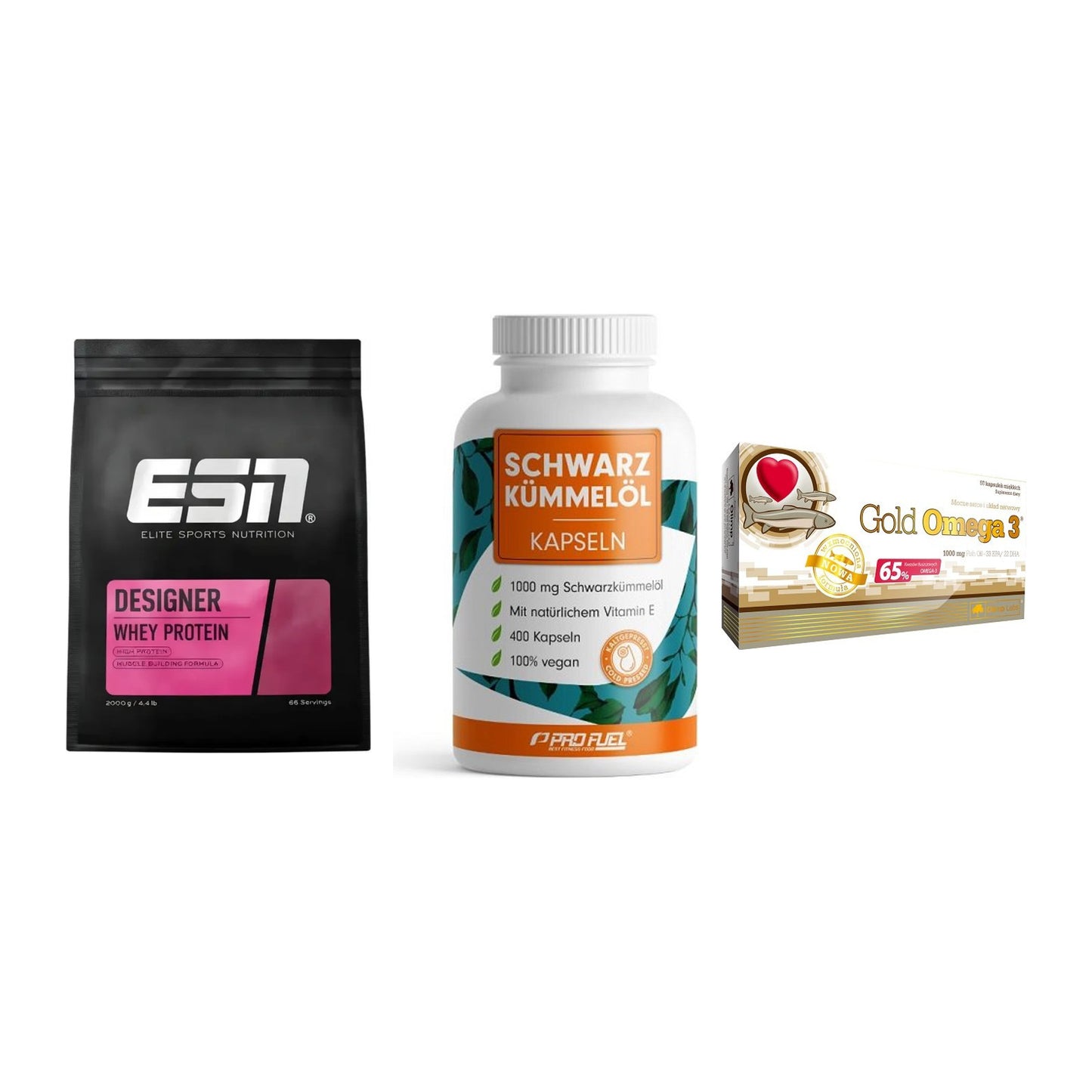 Definitionsphase-Set: ESN Designer + ProFuel Schwar + Olimp Omega 3 – alle enthaltenen Artikel