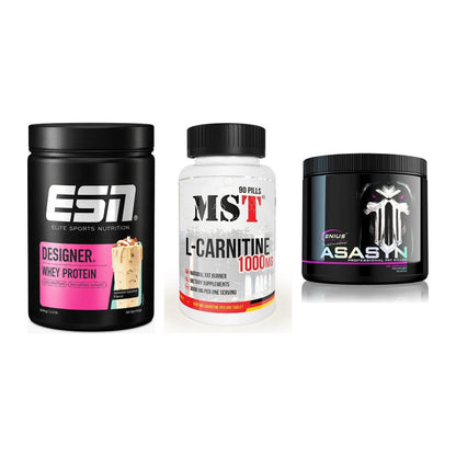 Definitionsphase-Set: ESN Designer + MST L-Carnitin + Genius Nutriti – alle enthaltenen Artikel
