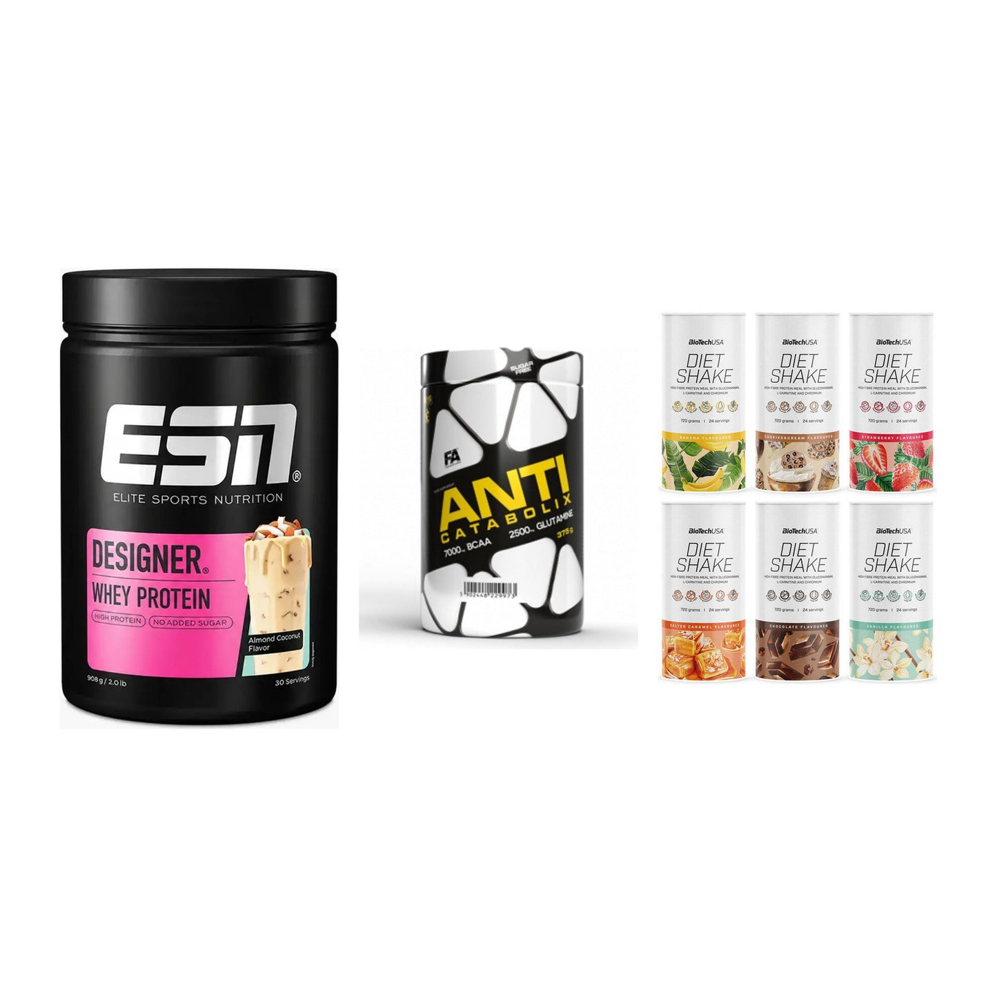 Definitionsphase-Set: ESN Designer + FA Nutrition + BioTech Diet – alle enthaltenen Artikel