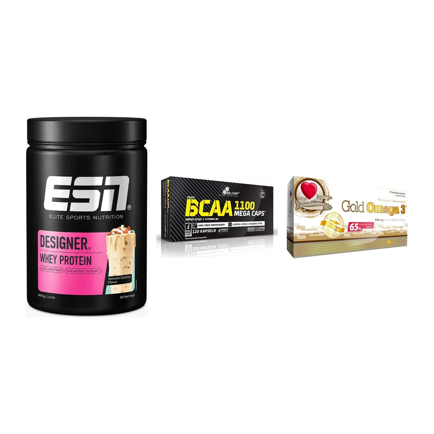Definitionsphase-Set: ESN Designer + Olimp BCAA + Olimp Omega 3 – alle enthaltenen Artikel
