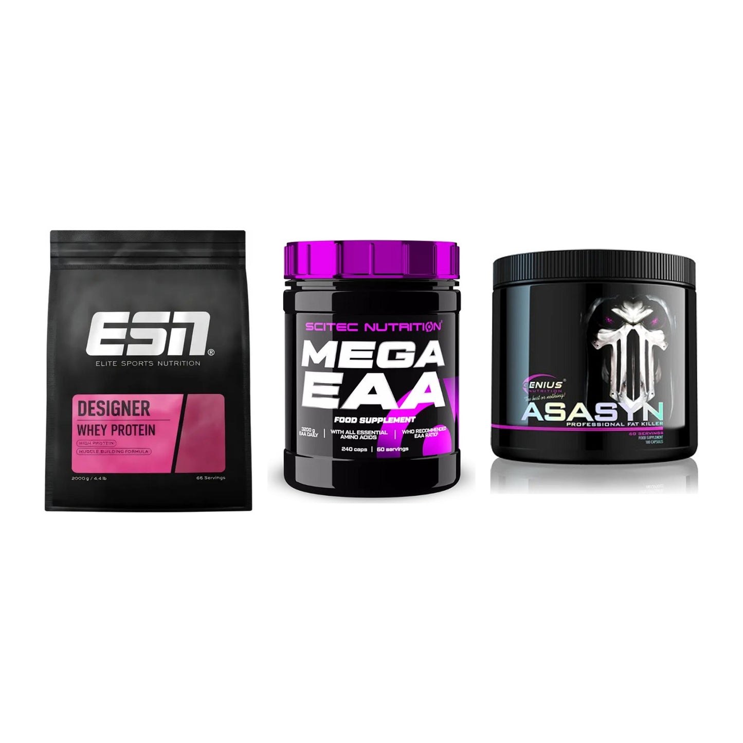 Definitionsphase-Set: ESN Designer + Scitec Mega + Genius Nutriti – alle enthaltenen Artikel