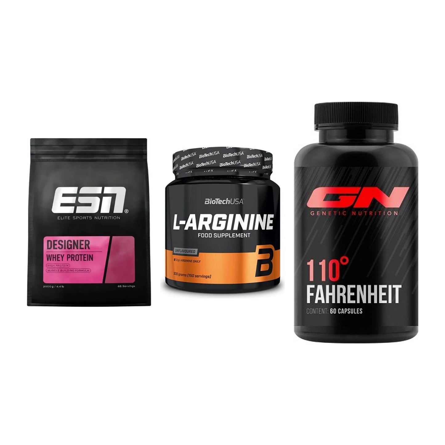 Definitionsphase-Set: ESN Designer + BioTech L-Argi + GN 110 Fahrenh – alle enthaltenen Artikel
