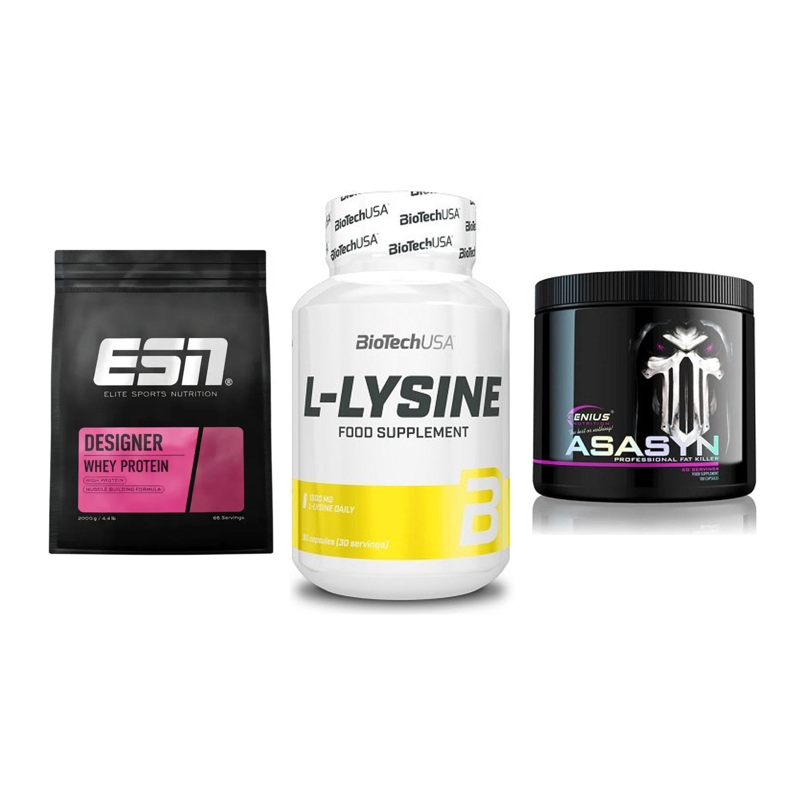 Definitionsphase-Set: ESN Designer + BioTech L-Lysi + Genius Nutriti – alle enthaltenen Artikel