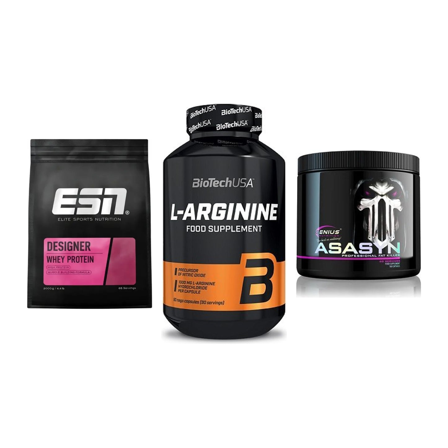 Definitionsphase-Set: ESN Designer + BioTech L-Argi + Genius Nutriti – alle enthaltenen Artikel