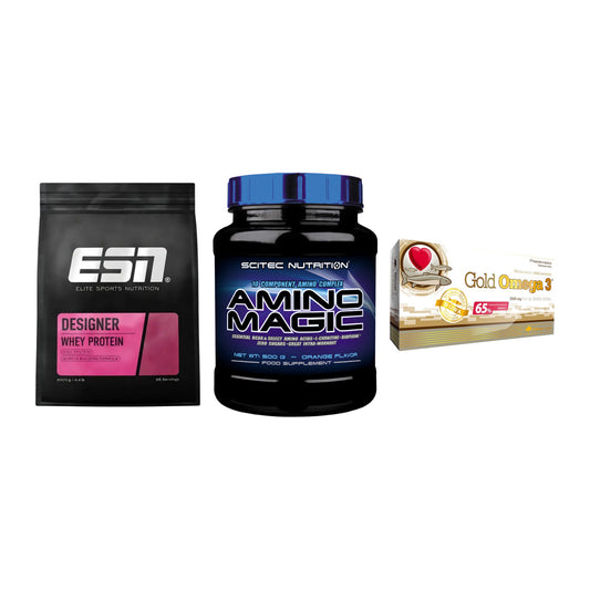 Definitionsphase-Set: ESN Designer + Scitec Amino + Olimp Omega 3 – alle enthaltenen Artikel