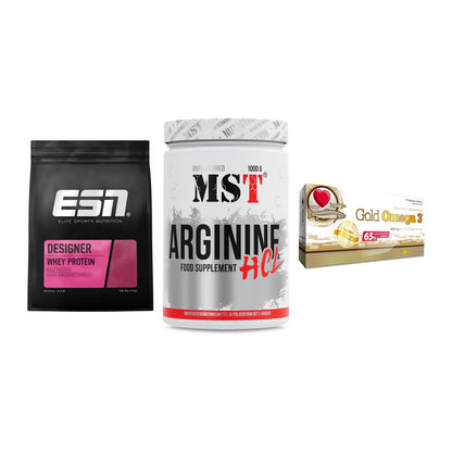 Definitionsphase-Set: ESN Designer + MST Arginine + Olimp Omega 3 – alle enthaltenen Artikel