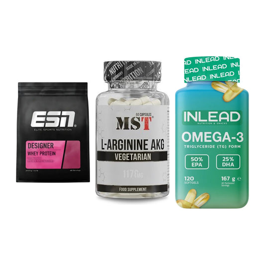 Definitionsphase-Set: ESN Designer + MST Arginin + INLEAD Omega-3 – alle enthaltenen Artikel