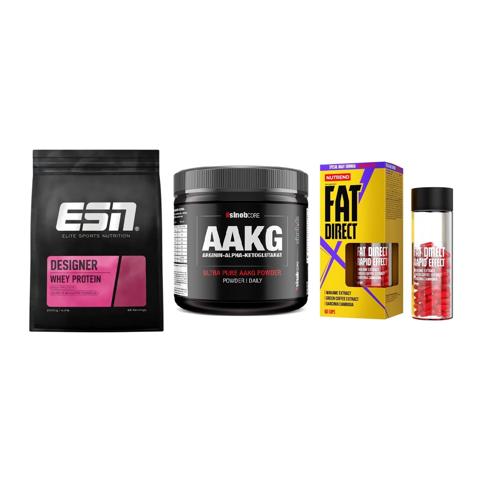 Definitionsphase-Set: ESN Designer + Sinob Core + Nutrend Fat – alle enthaltenen Artikel