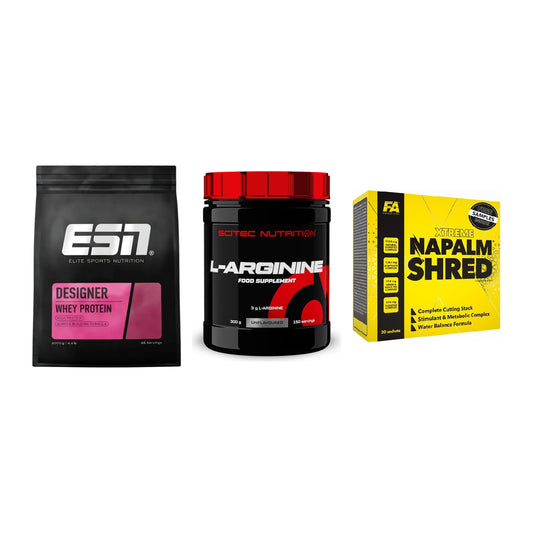 Definitionsphase-Set: ESN Designer + Scitec Arginin + FA Nutrition – alle enthaltenen Artikel