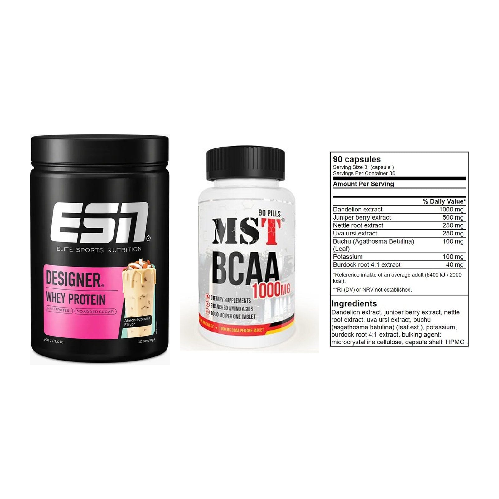 Definitionsphase-Set: ESN Designer + MST BCAA 1000 + GN Shred Cuts – alle enthaltenen Artikel