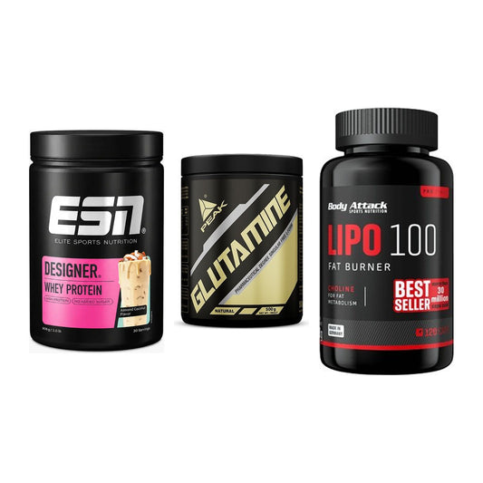 Definitionsphase-Set: ESN Designer + Peak Glutamin + Body Attack – alle enthaltenen Artikel