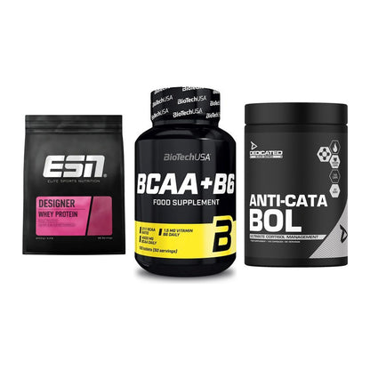 Definitionsphase-Set: ESN Designer + BioTech BCAA+B + Dedicated – alle enthaltenen Artikel