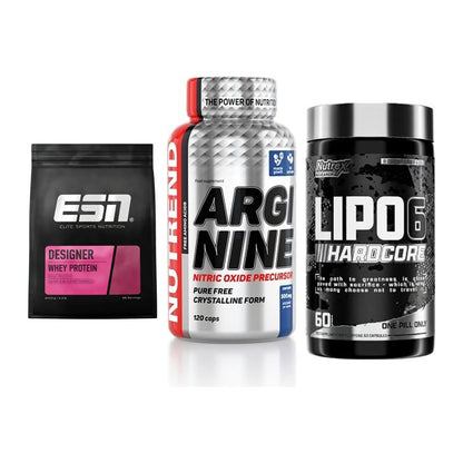 Definitionsphase-Set: ESN Designer + Nutrend Argini + Nutrex Lipo 6 – alle enthaltenen Artikel