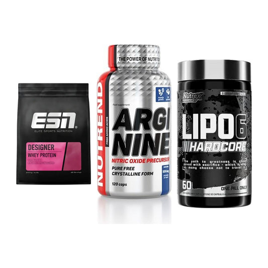 Definitionsphase-Set: ESN Designer + Nutrend Argini + Nutrex Lipo 6 – alle enthaltenen Artikel