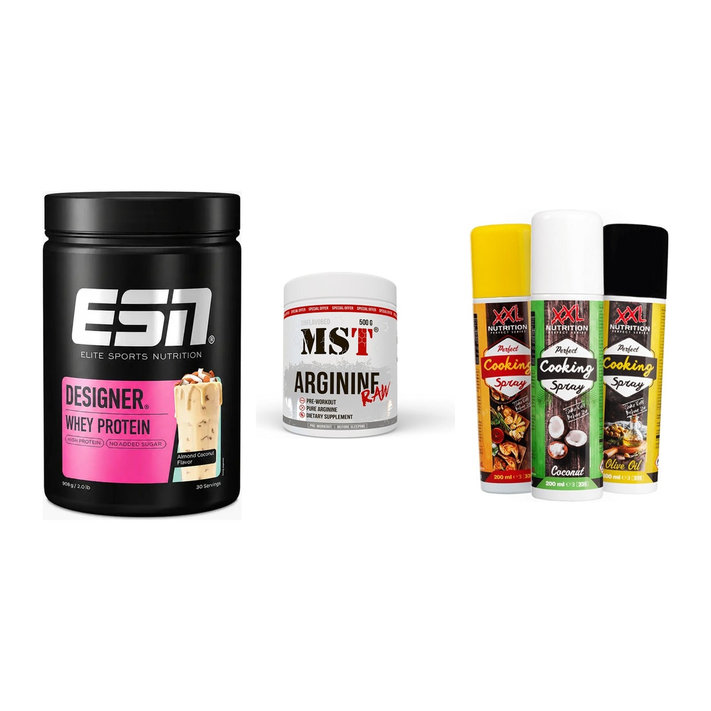 Definitionsphase-Set: ESN Designer + MST Arginine + XXL Nutrition – alle enthaltenen Artikel