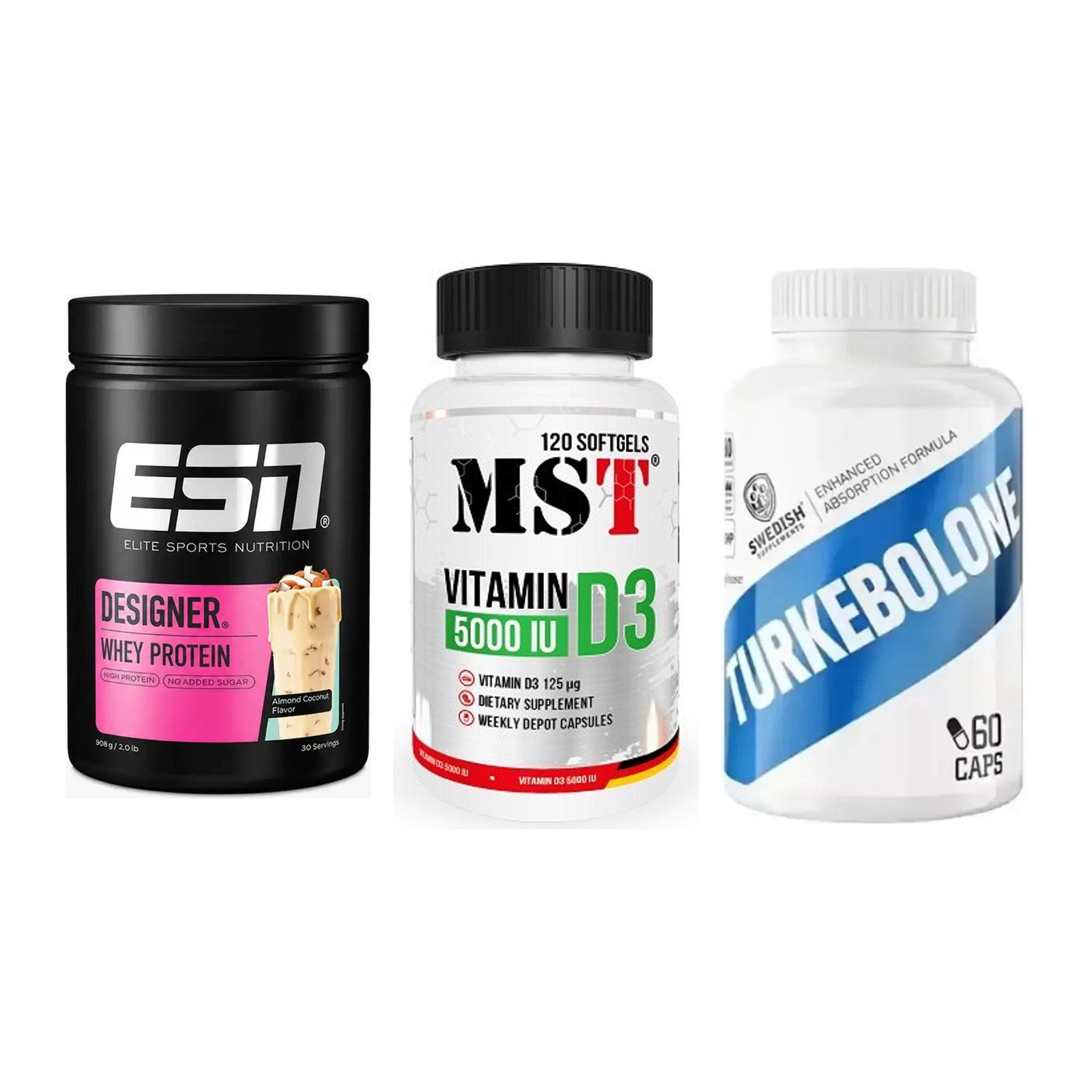 Definitionsphase-Set: ESN Designer + MST Vitamin D3 + Swedish Supple – alle enthaltenen Artikel