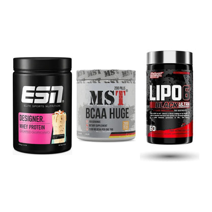 Definitionsphase-Set: ESN Designer + MST BCAA Huge + Nutrex Lipo 6 – alle enthaltenen Artikel