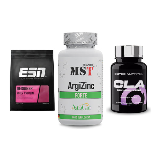 Definitionsphase-Set: ESN Designer + MST ArgiZinc + Scitec CLA – alle enthaltenen Artikel