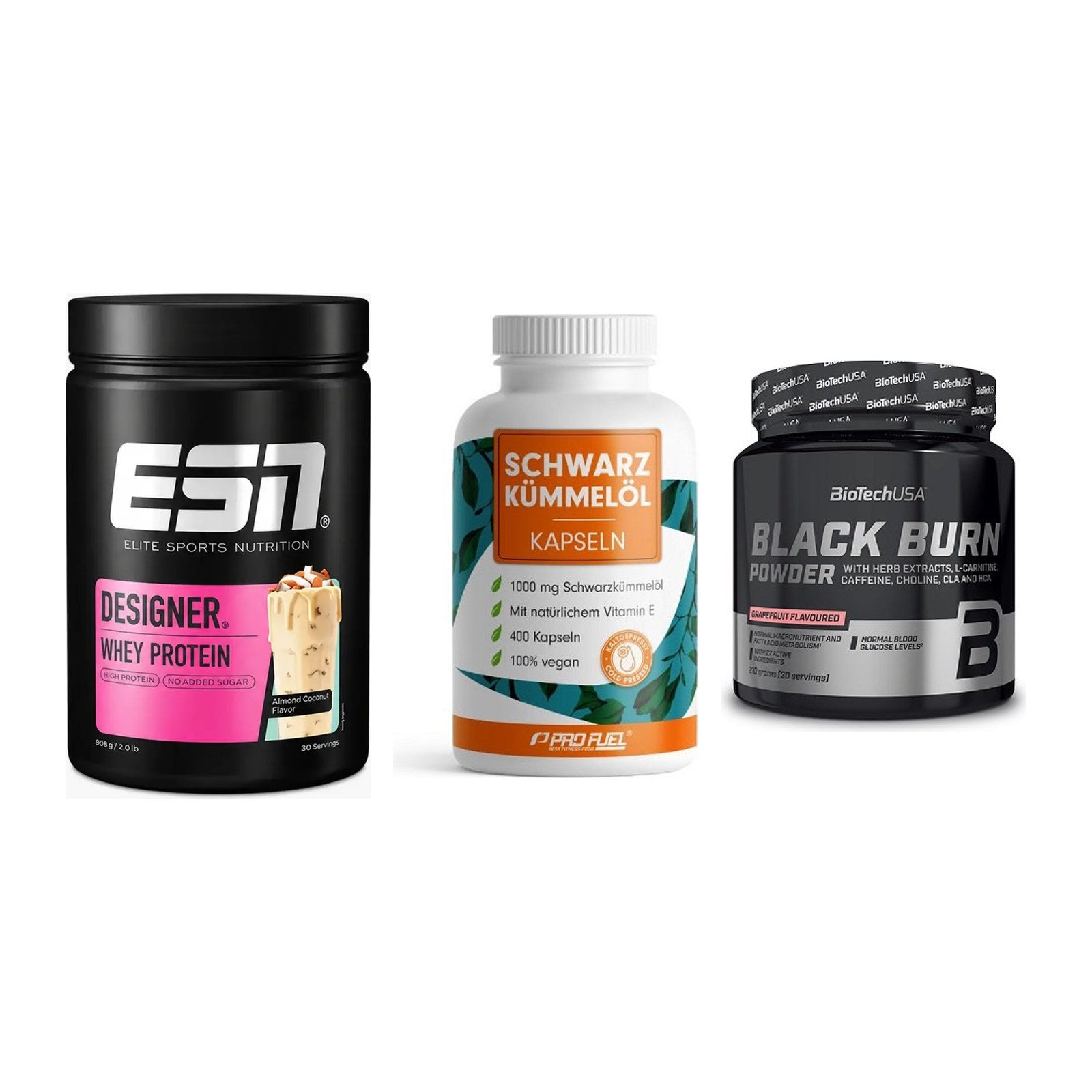 Definitionsphase-Set: ESN Designer + ProFuel Schwar + BioTech Black – alle enthaltenen Artikel