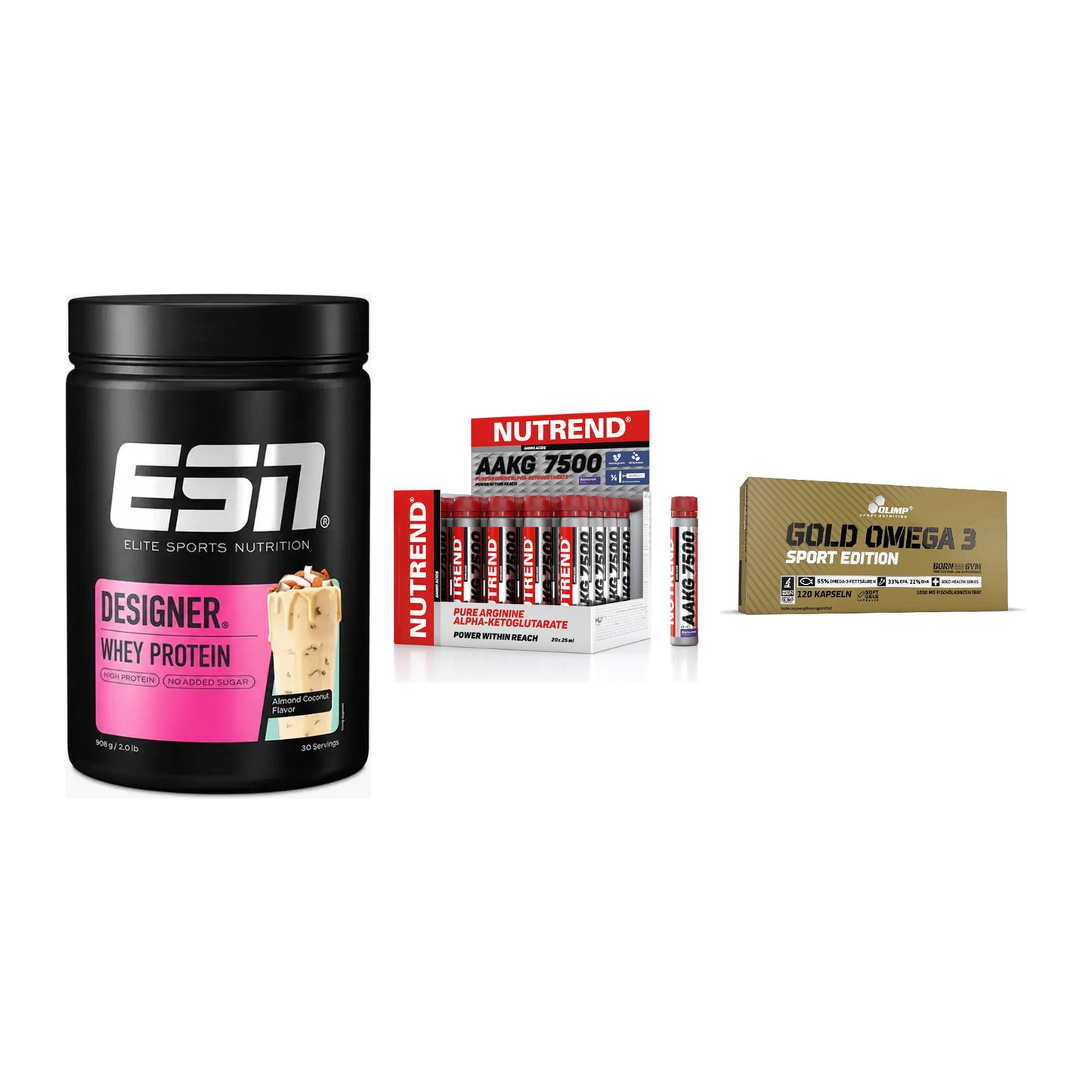 Definitionsphase-Set: ESN Designer + Nutrend AAKG + Olimp Omega 3 – alle enthaltenen Artikel