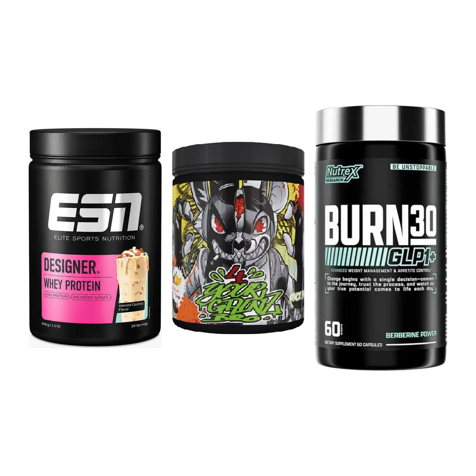 Definitionsphase-Set: ESN Designer + BPS-Pharma + Nutrex Burn 30 – alle enthaltenen Artikel