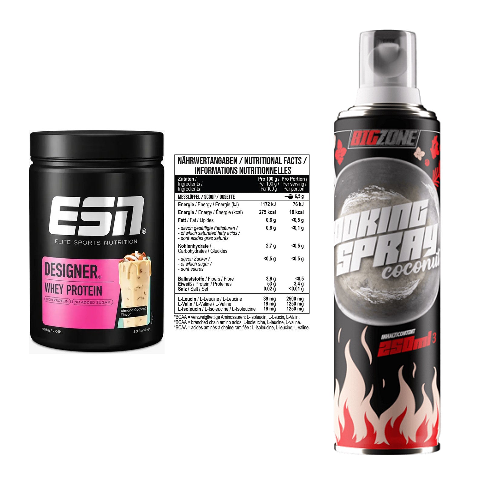 Definitionsphase-Set: ESN Designer + MST BCAA Zero + Big Zone – alle enthaltenen Artikel
