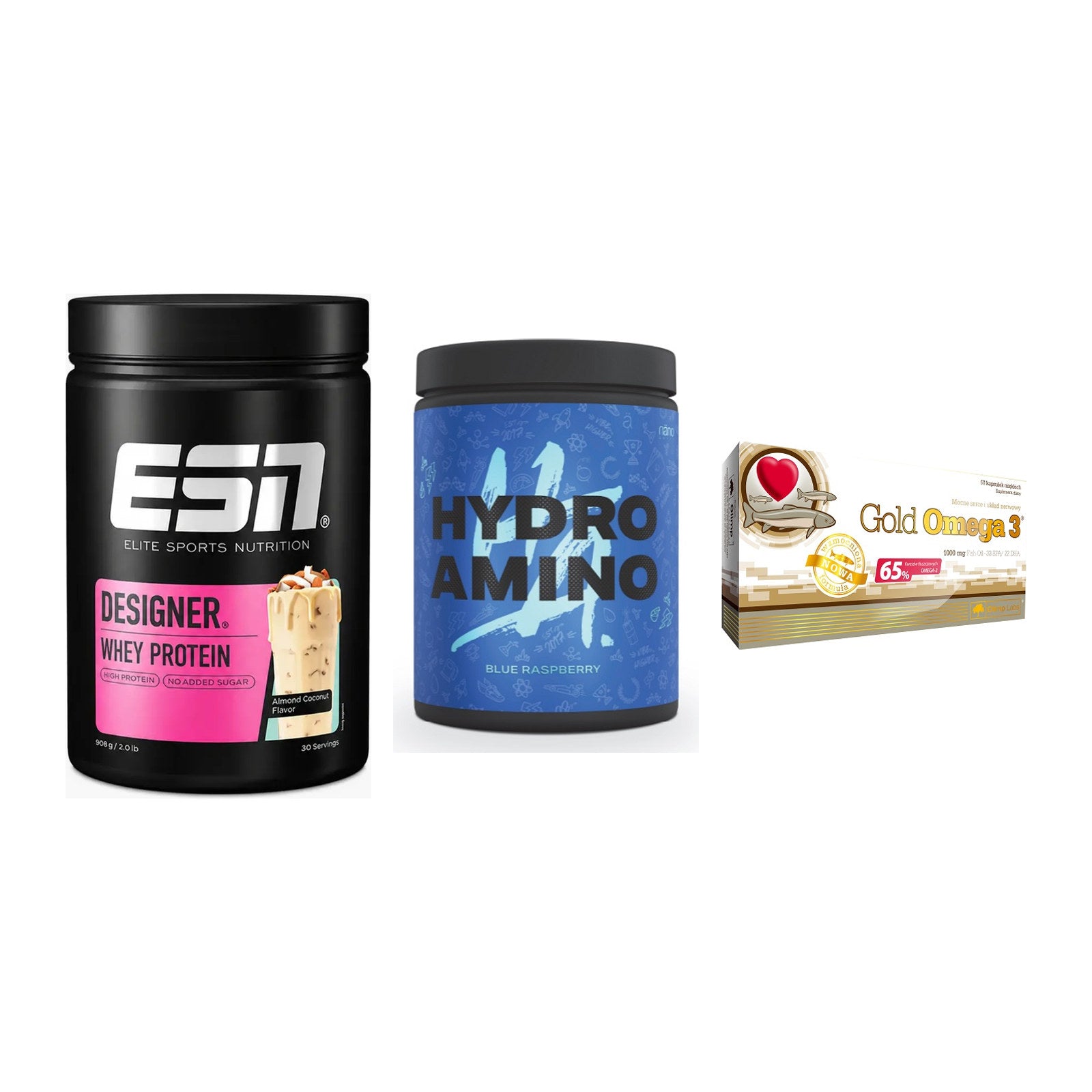 Definitionsphase-Set: ESN Designer + Nanosupps + Olimp Omega 3 – alle enthaltenen Artikel