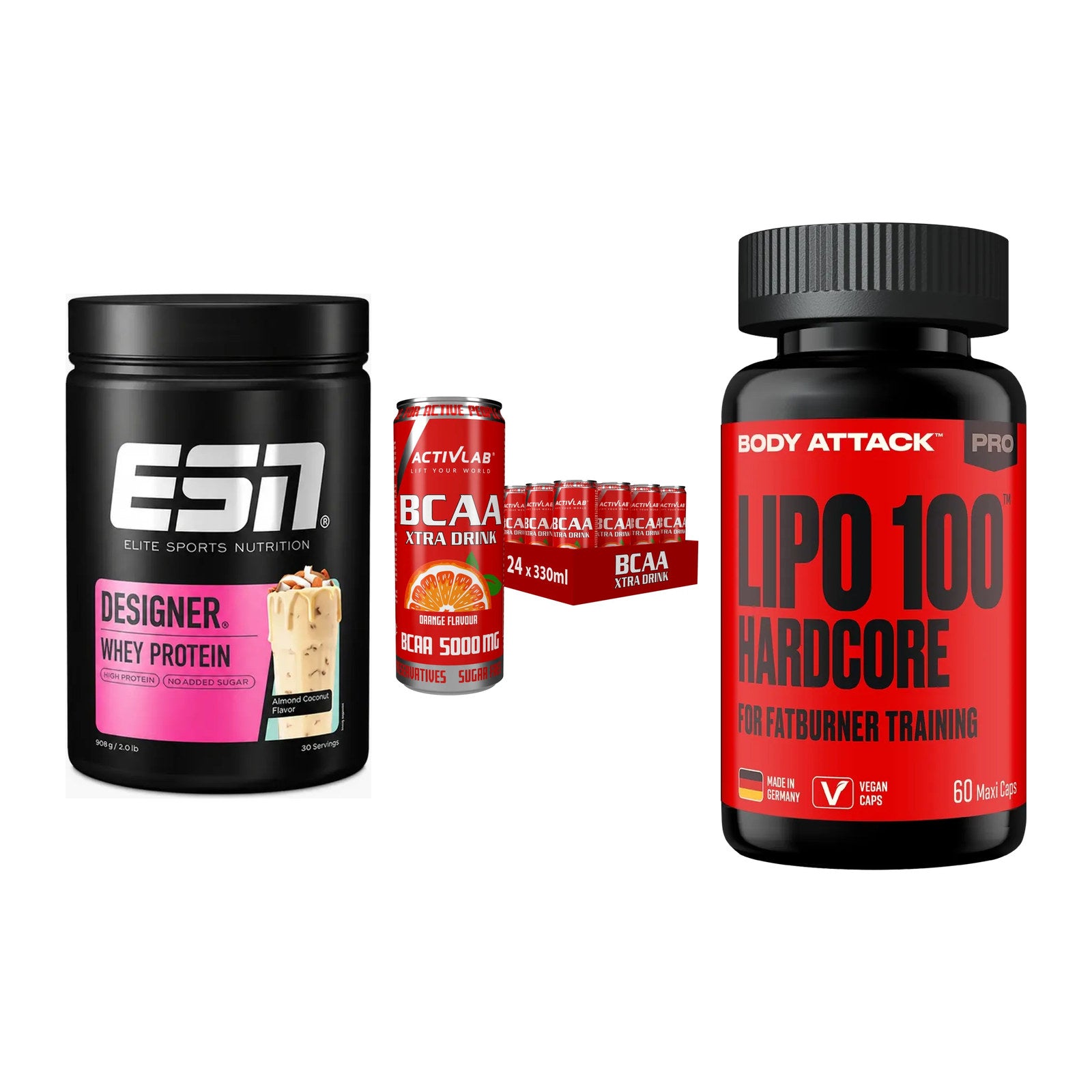 Definitionsphase-Set: ESN Designer + Activlab BCAA + Body Attack – alle enthaltenen Artikel