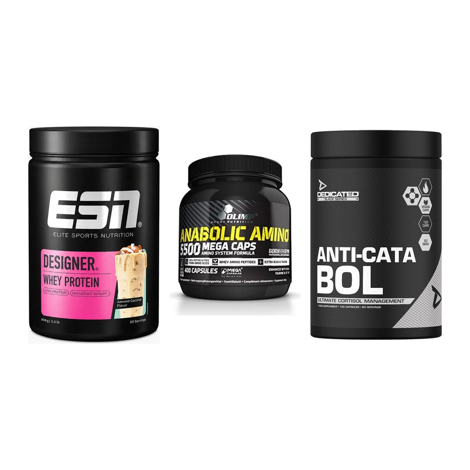 Definitionsphase-Set: ESN Designer + Olimp Anabolic + Dedicated – alle enthaltenen Artikel