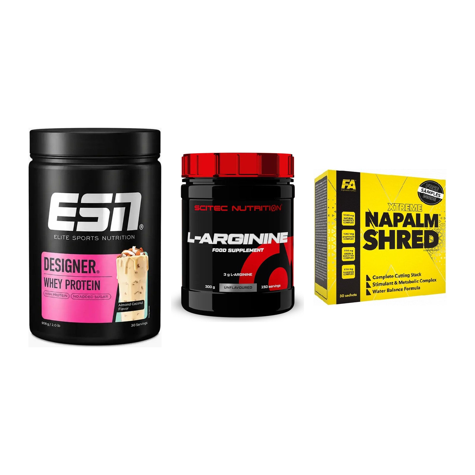 Definitionsphase-Set: ESN Designer + Scitec Arginin + FA Nutrition – alle enthaltenen Artikel