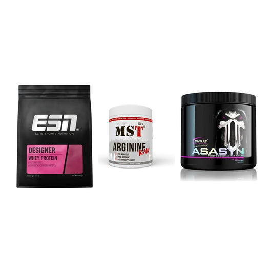 Definitionsphase-Set: ESN Designer + MST Arginine + Genius Nutriti – alle enthaltenen Artikel