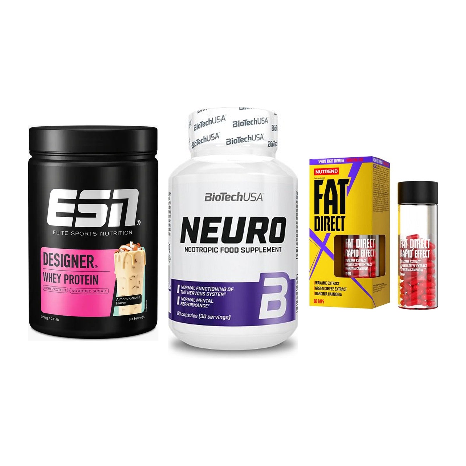 Definitionsphase-Set: ESN Designer + BioTech Neuro + Nutrend Fat – alle enthaltenen Artikel