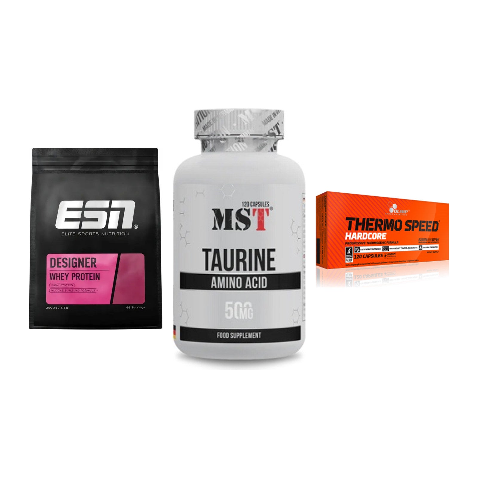 Definitionsphase-Set: ESN Designer + MST Taurine + Olimp Thermo – alle enthaltenen Artikel