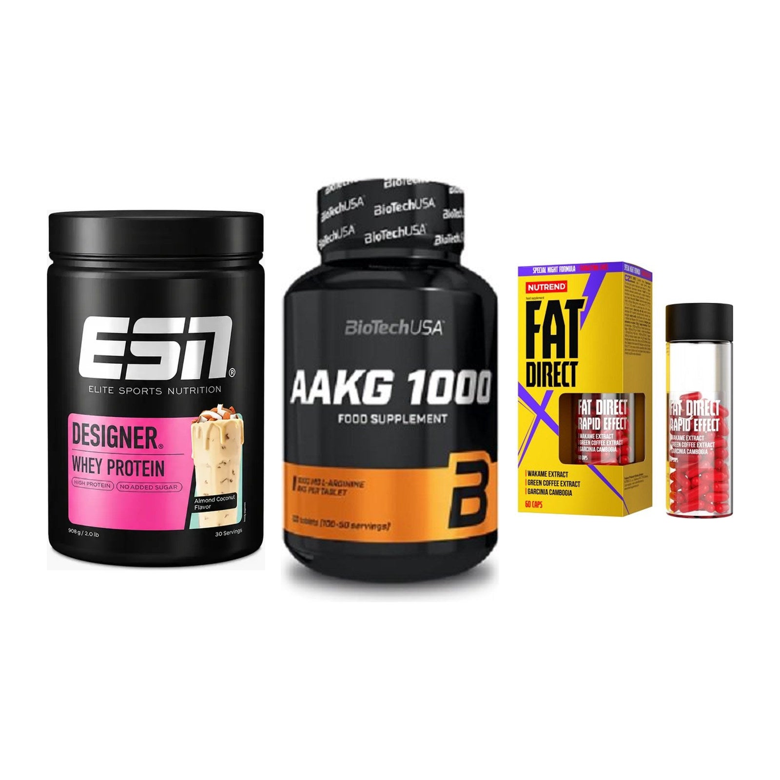 Definitionsphase-Set: ESN Designer + BioTech AAKG + Nutrend Fat – alle enthaltenen Artikel