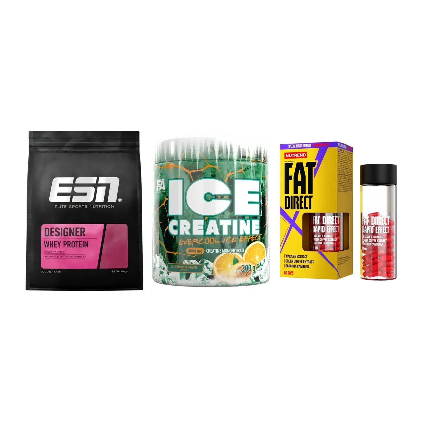 Definitionsphase-Set: ESN Designer + FA Nutrition + Nutrend Fat – alle enthaltenen Artikel