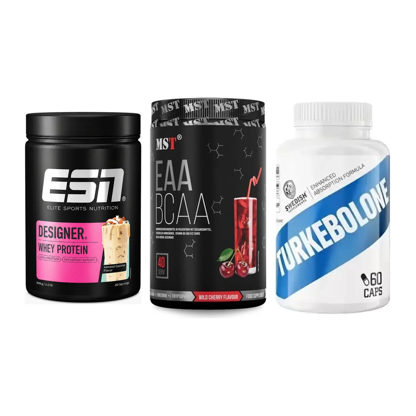 Definitionsphase-Set: ESN Designer + MST EAA & BCAA + Swedish Supple – alle enthaltenen Artikel