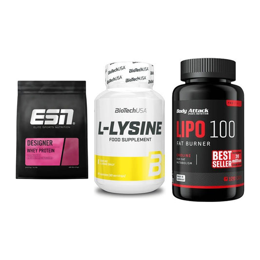 Definitionsphase-Set: ESN Designer + BioTech L-Lysi + Body Attack – alle enthaltenen Artikel