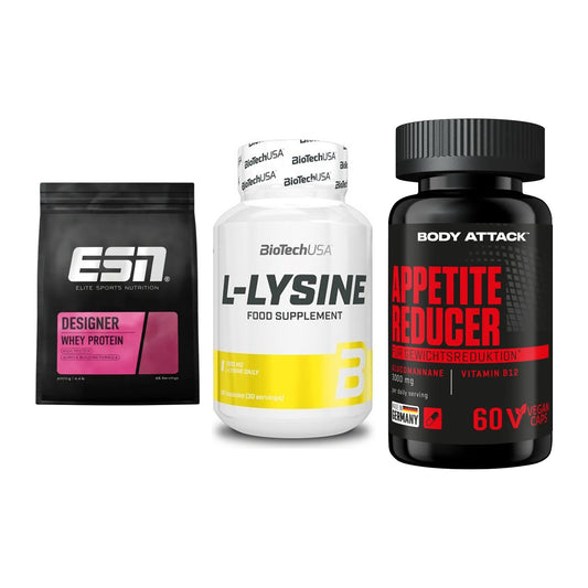 Definitionsphase-Set: ESN Designer + BioTech L-Lysi + Body Attack – alle enthaltenen Artikel