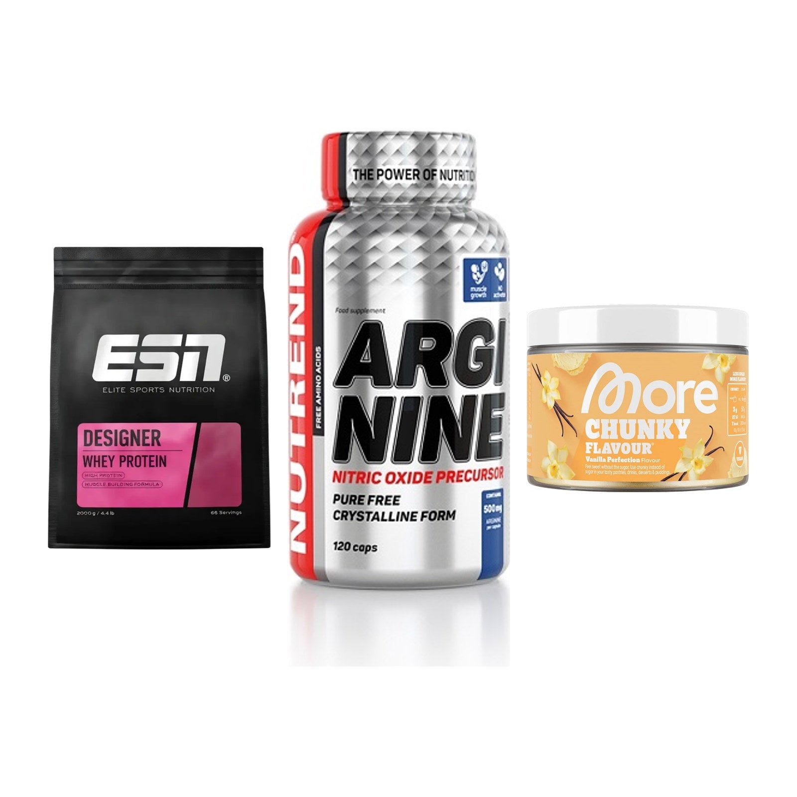 Definitionsphase-Set: ESN Designer + Nutrend Argini + More Nutrition – alle enthaltenen Artikel