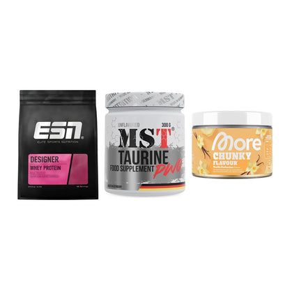 Definitionsphase-Set: ESN Designer + MST Taurine + More Nutrition – alle enthaltenen Artikel