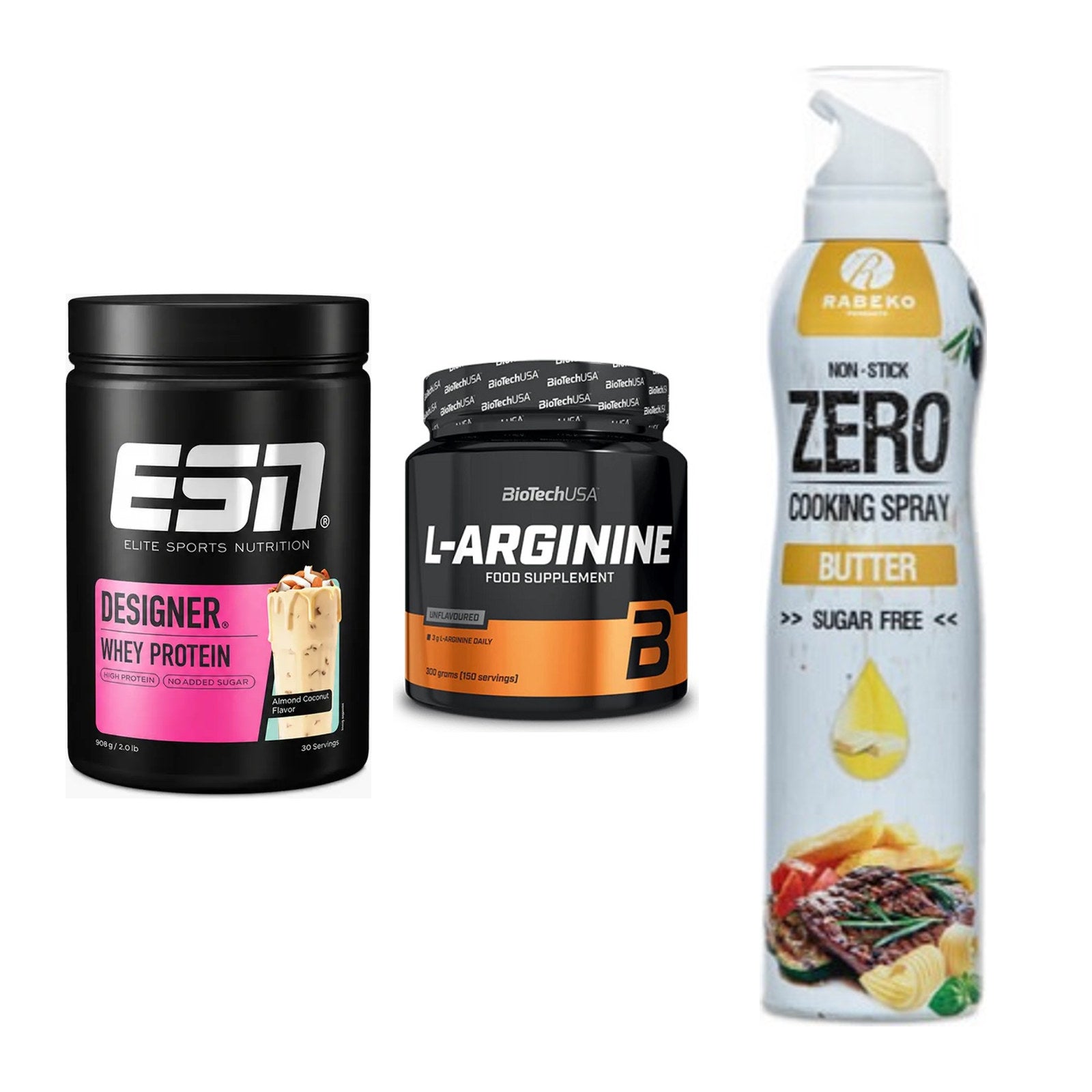 Definitionsphase-Set: ESN Designer + BioTech L-Argi + Rabeko Zero – alle enthaltenen Artikel