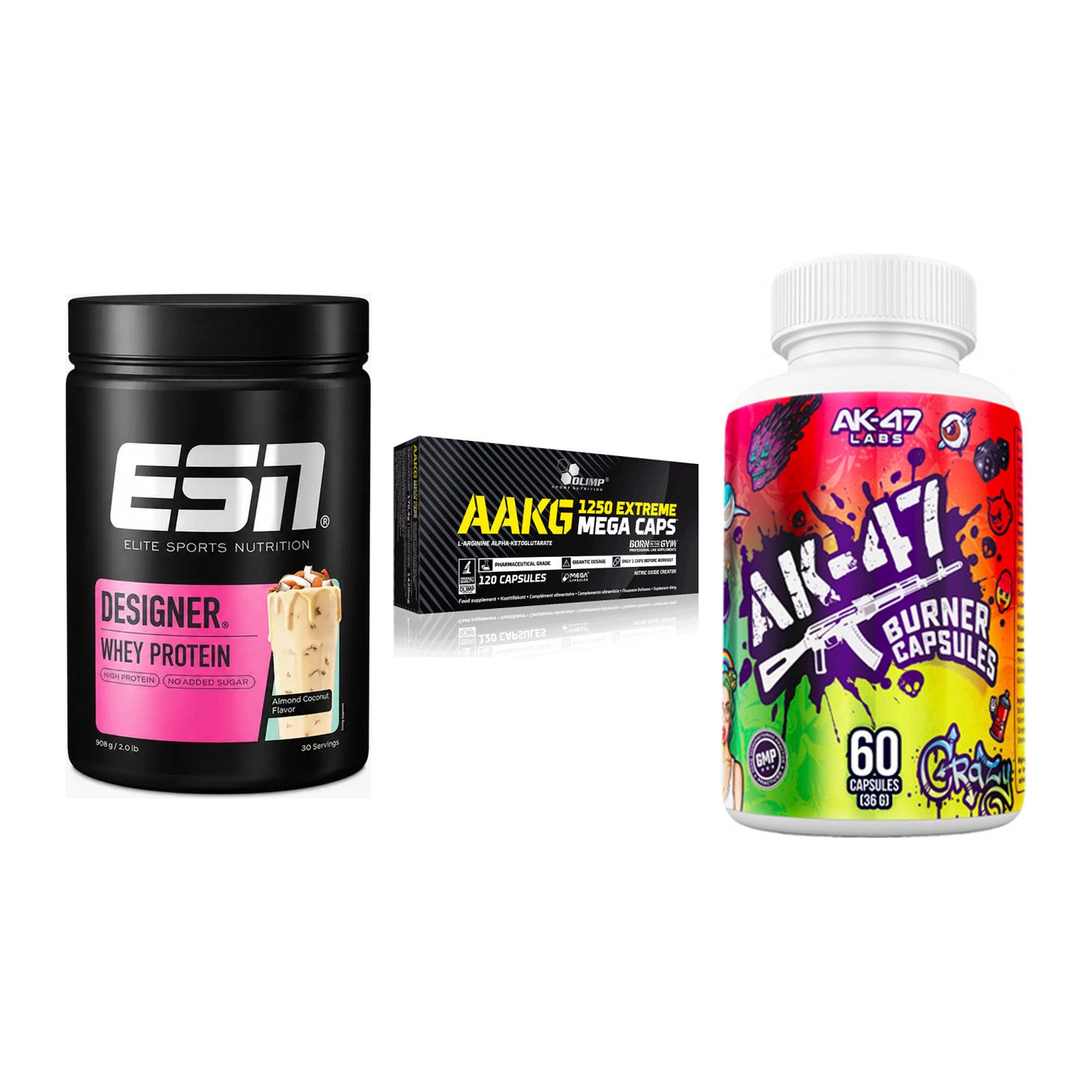Definitionsphase-Set: ESN Designer + Olimp AAKG + AK47 Labs – alle enthaltenen Artikel