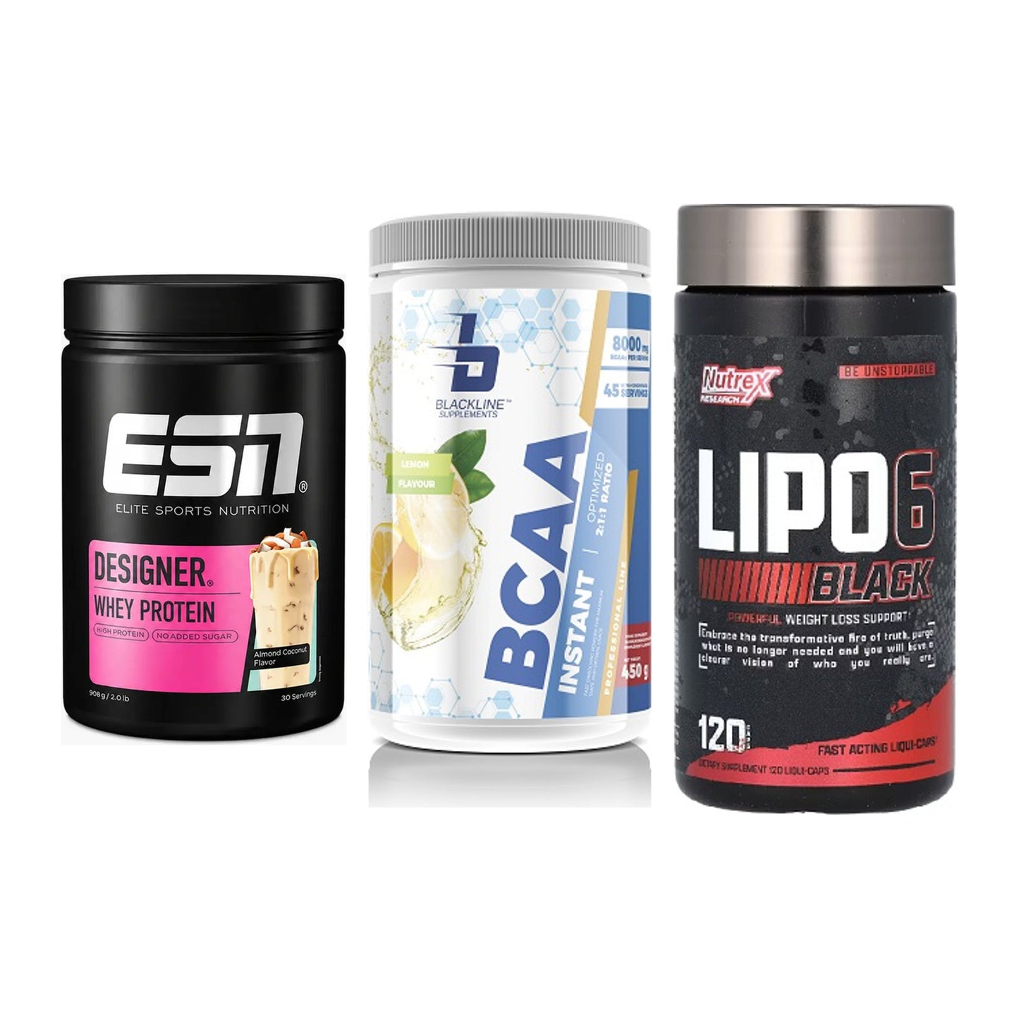 Definitionsphase-Set: ESN Designer + Blackline + Nutrex Lipo 6 – alle enthaltenen Artikel
