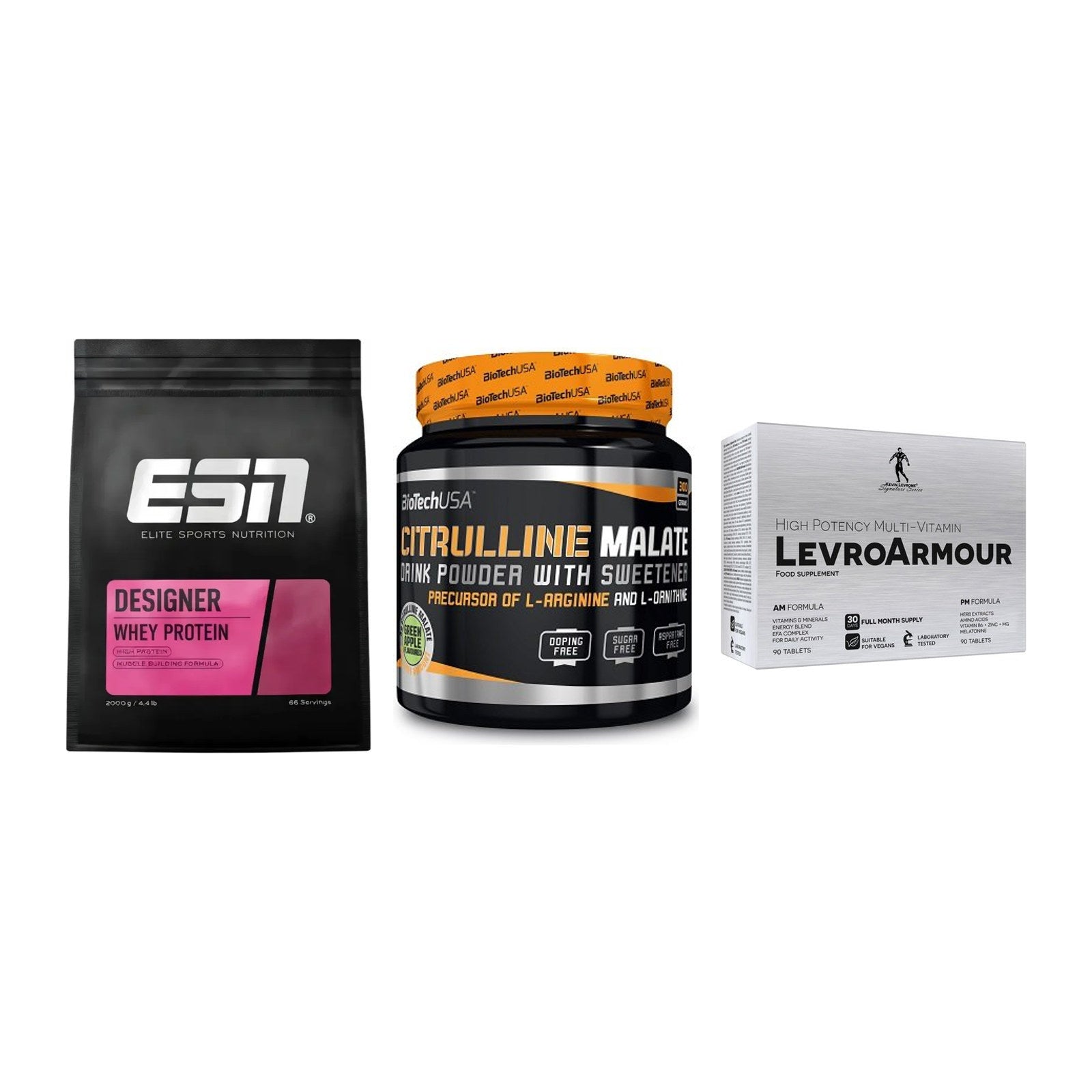 Definitionsphase-Set: ESN Designer + BioTech Citrul + Kevin Levrone – alle enthaltenen Artikel